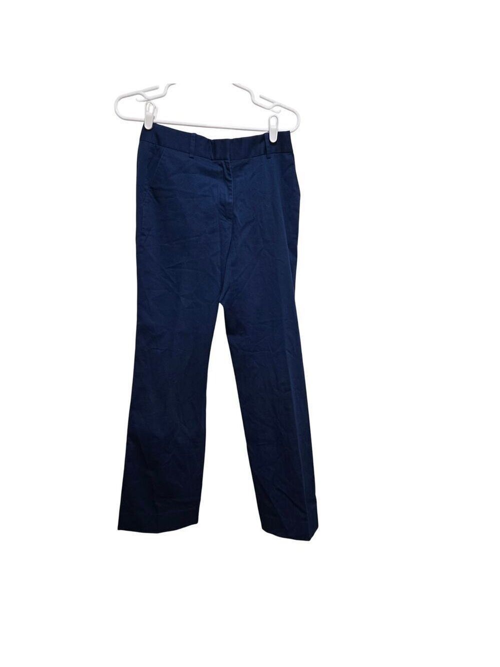 J.Crew Cameron Pants Size 0 Navy Stretch Bootcut Work Career